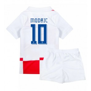 Chorvatsko Luka Modric #10 Dětské Domácí dres komplet ME 2024 Krátký Rukáv (+ trenýrky)